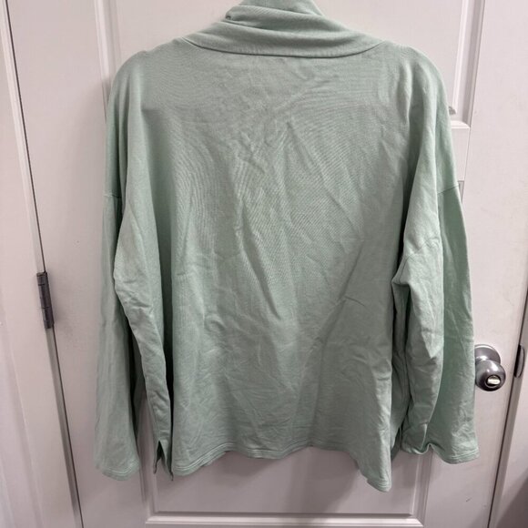 Eileen Fisher Long Sleeve Turtleneck Top Green Size XL - Picture 3 of 4